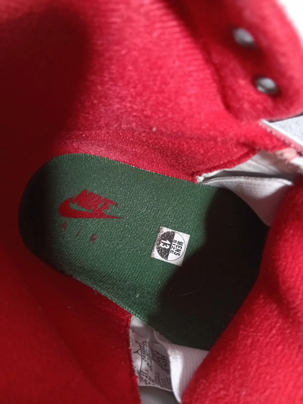 Jordan White, Red and Green High-Top Sneakers